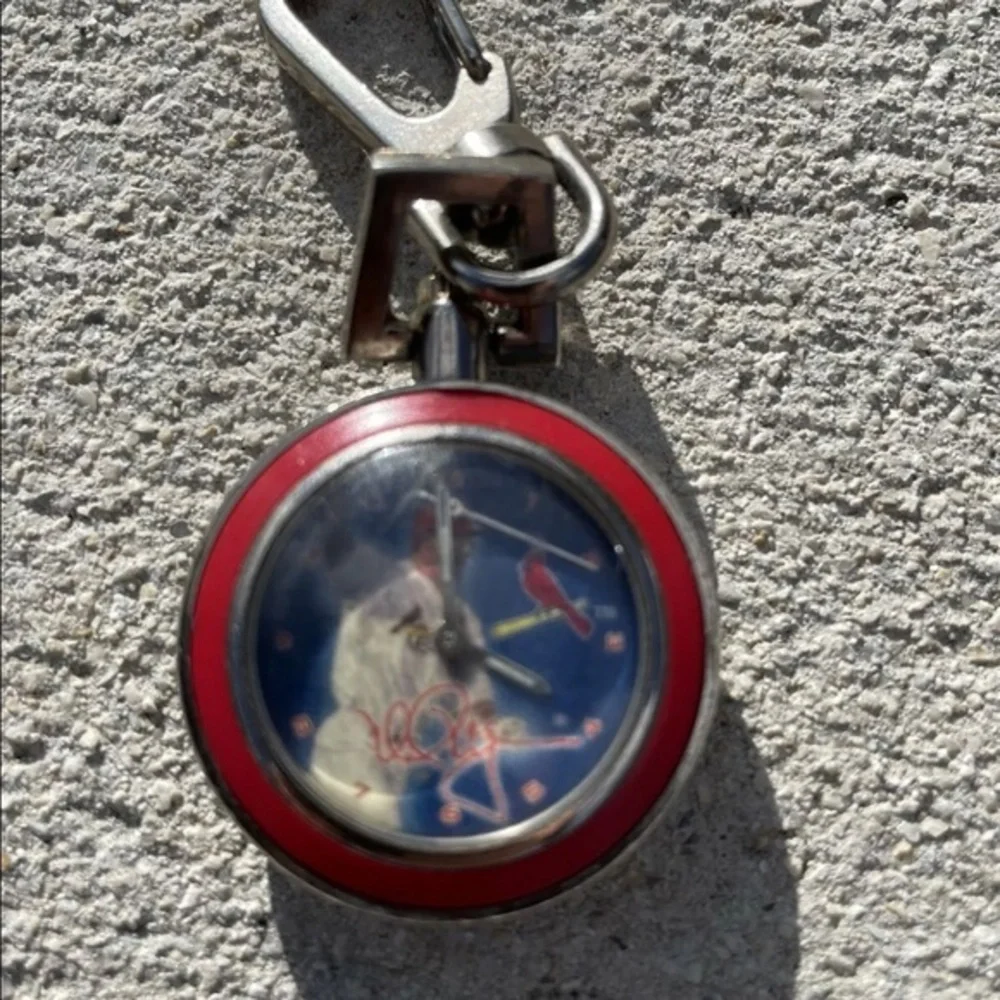 Mark McGwire Pocket Watch Needs Repair & Battery Please Read Description